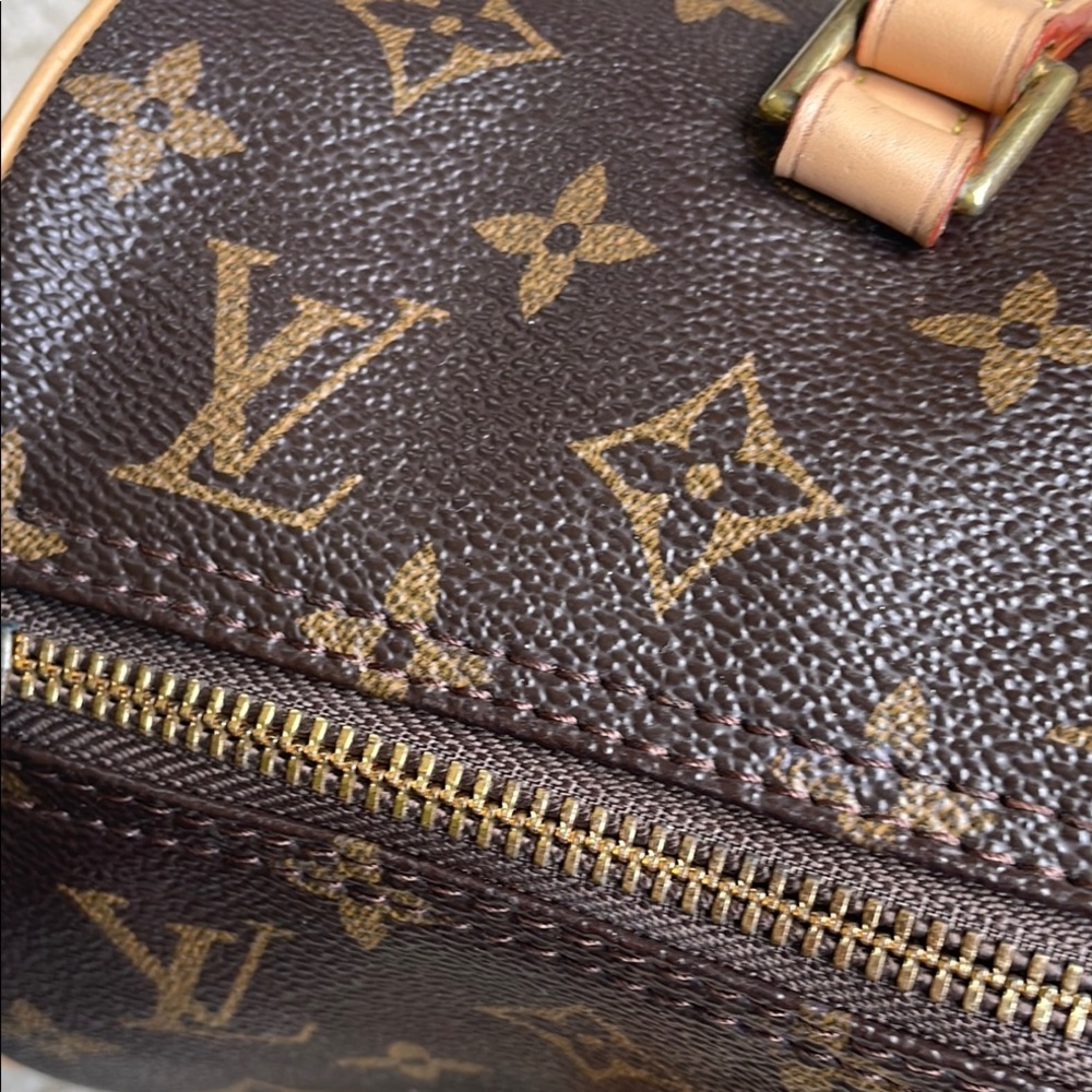 Louis Vuitton Monogram Canvas Zip Pouch - Brown/Gold Vintage